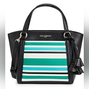 KARL LAGERFELD BAG GREEN STRIPES CHIC AND CLASSY BAG Sacoche karl Lagerfeld